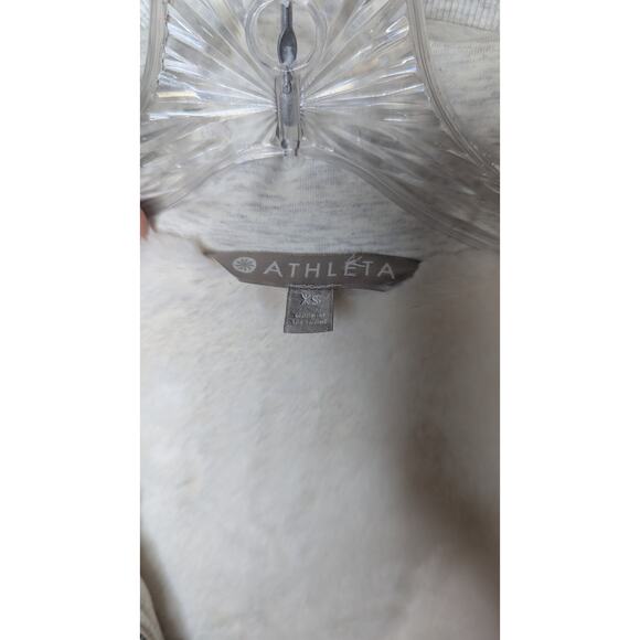 Athleta Luxe Victory fur lined hoodie jacket ivory pockets size extra small - Picture 8 of 11